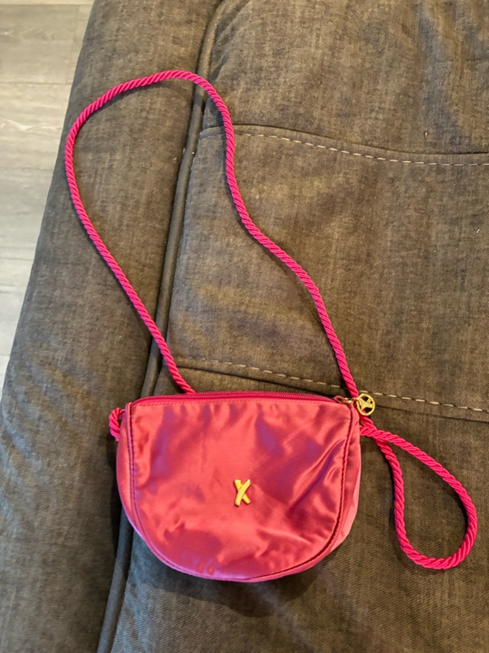 Paloma Picasso Hot Pink Crossbody Bag with Gold X Accent